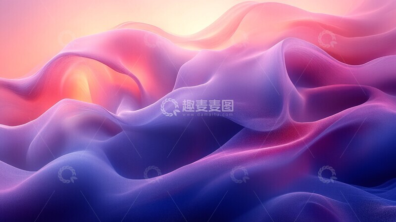 高清大图下载【趣麦麦图】蓝紫渐变流动背景3