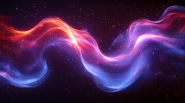 紫色光晕波浪线