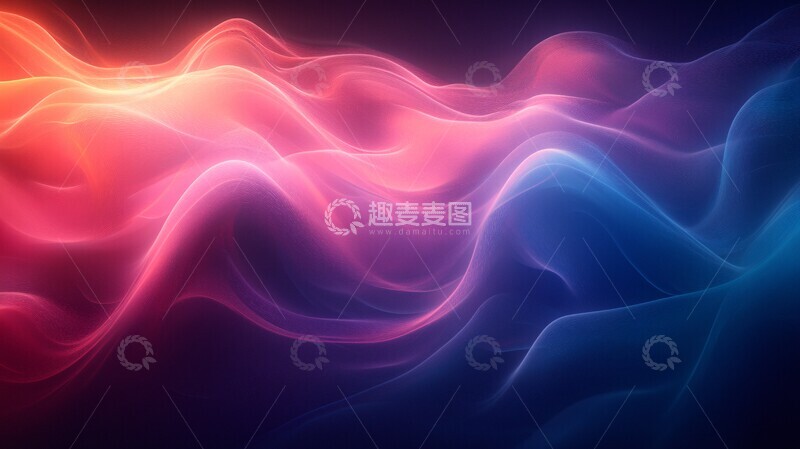 高清大图下载【趣麦麦图】流曲线渐变背景3