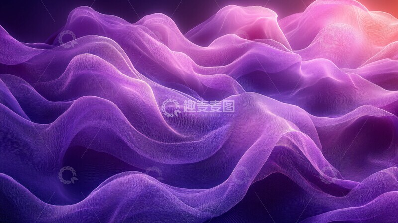 高清大图下载【趣麦麦图】紫色波浪流动图2