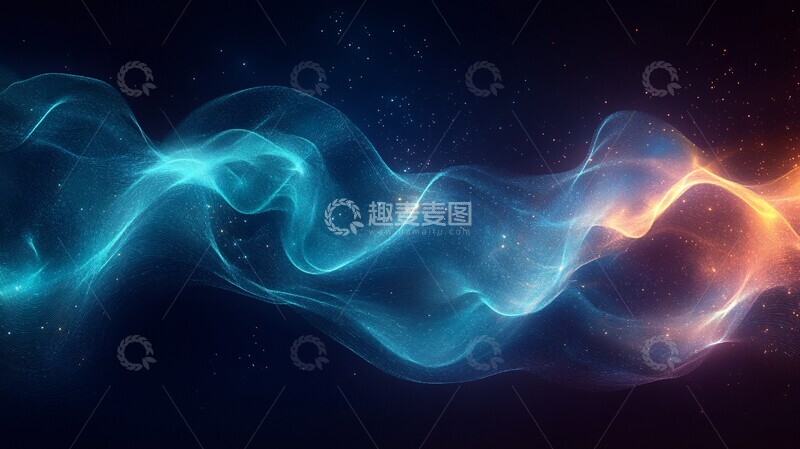 高清大图下载【趣麦麦图】蓝绿波纹背景7