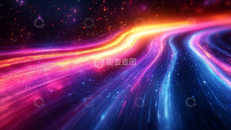 高清大图下载【趣麦麦图】紫色蓝色光痕3