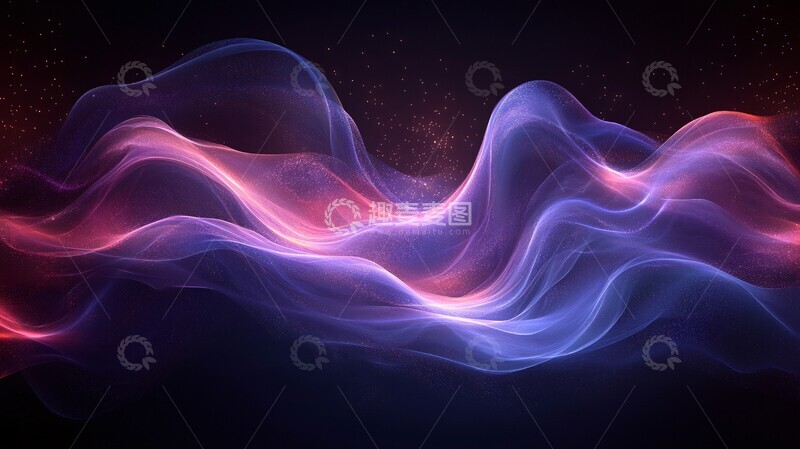 高清大图下载【趣麦麦图】紫色波浪线紫色波浪背景