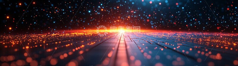 高清大图下载【趣麦麦图】科技线条粒子背景