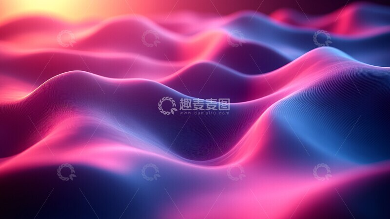 高清大图下载【趣麦麦图】青紫光波背景