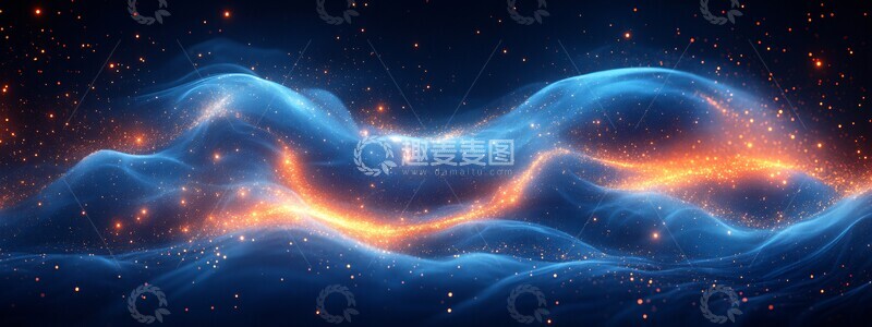 高清大图下载【趣麦麦图】蓝色波浪背景17