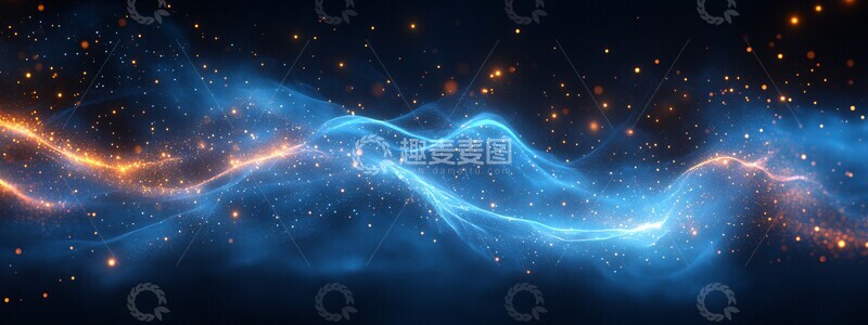 高清大图下载【趣麦麦图】蓝色波浪背景18