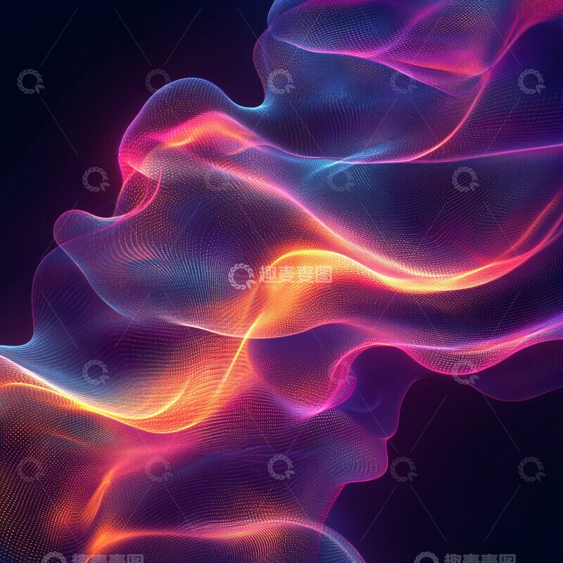 高清大图下载【趣麦麦图】霓虹波纹线霓虹波纹线条