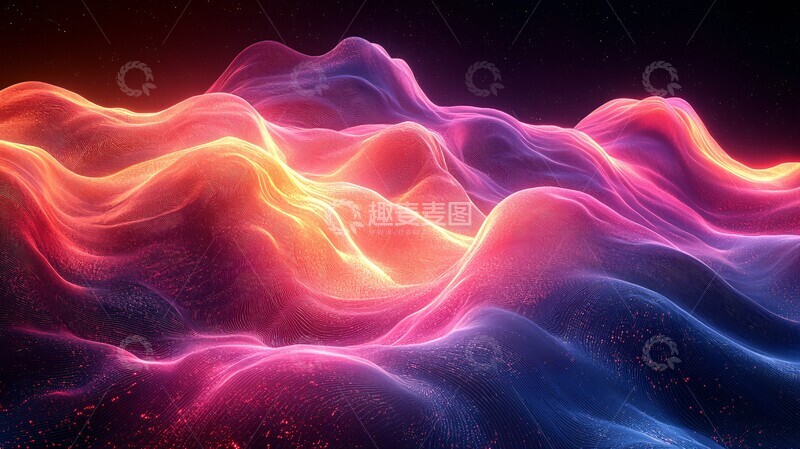 高清大图下载【趣麦麦图】波浪光影波浪光影粉色1