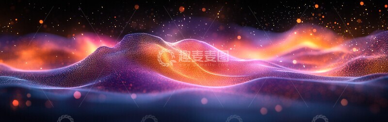 高清大图下载【趣麦麦图】紫色能量波设计1