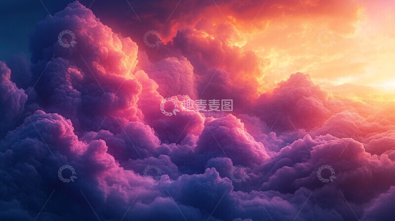 高清大图下载【趣麦麦图】云状紫粉壁纸