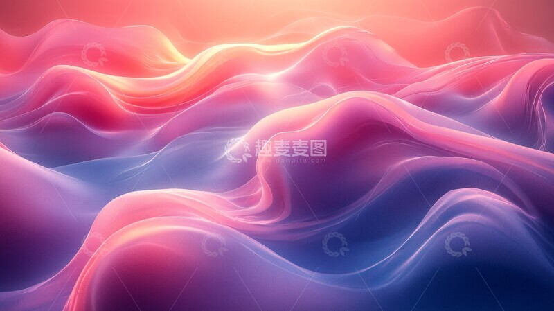 高清大图下载【趣麦麦图】青紫光波背景1