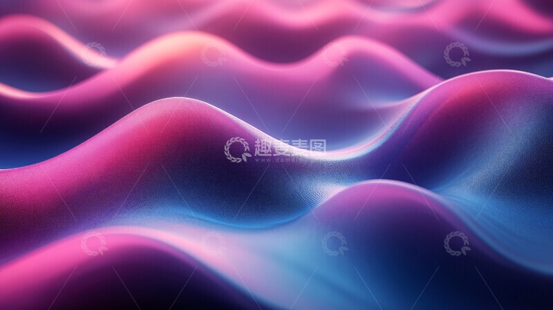 高清大图下载【趣麦麦图】青紫光波背景2