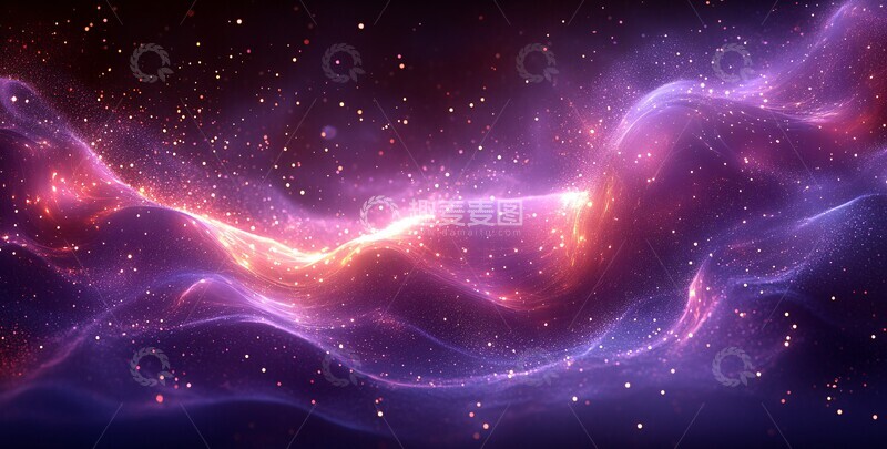高清大图下载【趣麦麦图】紫色波浪光影背景
