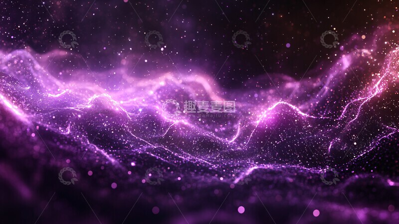 高清大图下载【趣麦麦图】紫色电路背景1