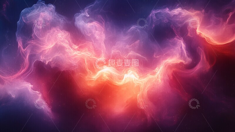 高清大图下载【趣麦麦图】云状紫粉壁纸1