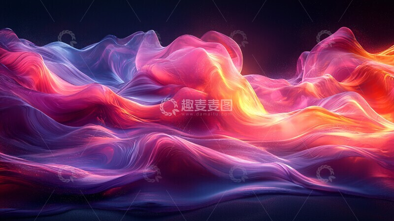 高清大图下载【趣麦麦图】波浪光影波浪光影粉色