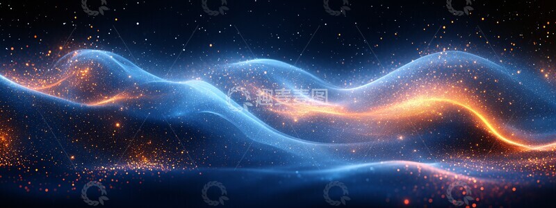 高清大图下载【趣麦麦图】蓝色波浪背景19