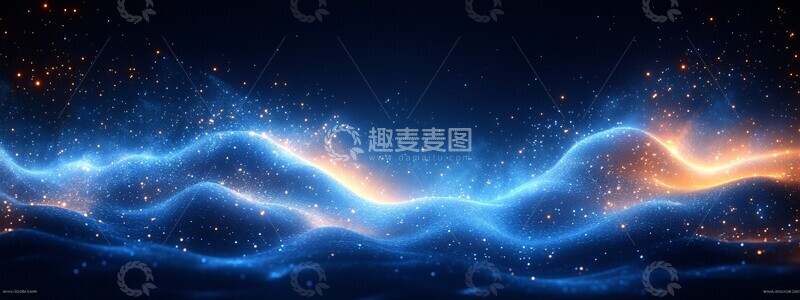 高清大图下载【趣麦麦图】蓝色波浪背景20