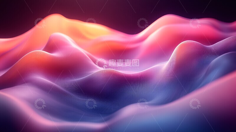 高清大图下载【趣麦麦图】青紫光波背景3