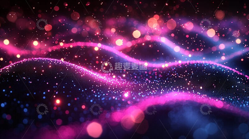 高清大图下载【趣麦麦图】未来科技蓝紫光影2