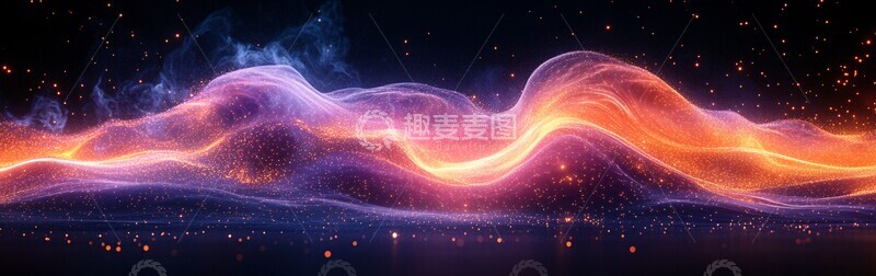 高清大图下载【趣麦麦图】紫色能量波设计2