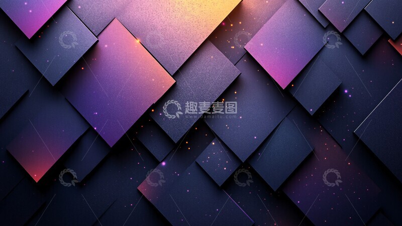 高清大图下载【趣麦麦图】紫黑科技渐变背景