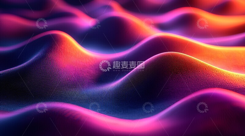 高清大图下载【趣麦麦图】紫色橙色曲线图案1