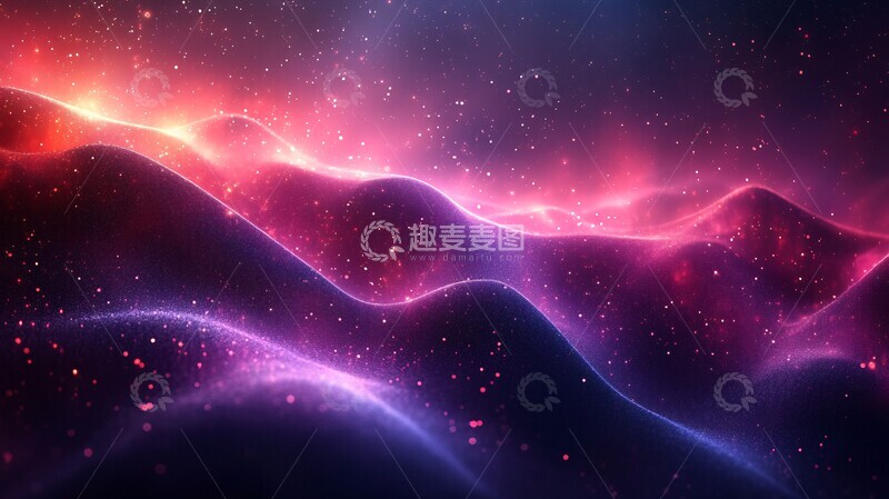 高清大图下载【趣麦麦图】紫黑科技渐变背景2