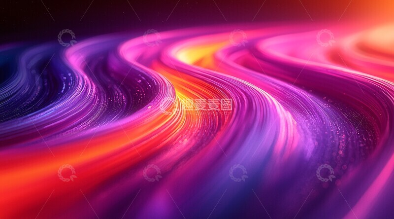 高清大图下载【趣麦麦图】紫色橙色曲线图案