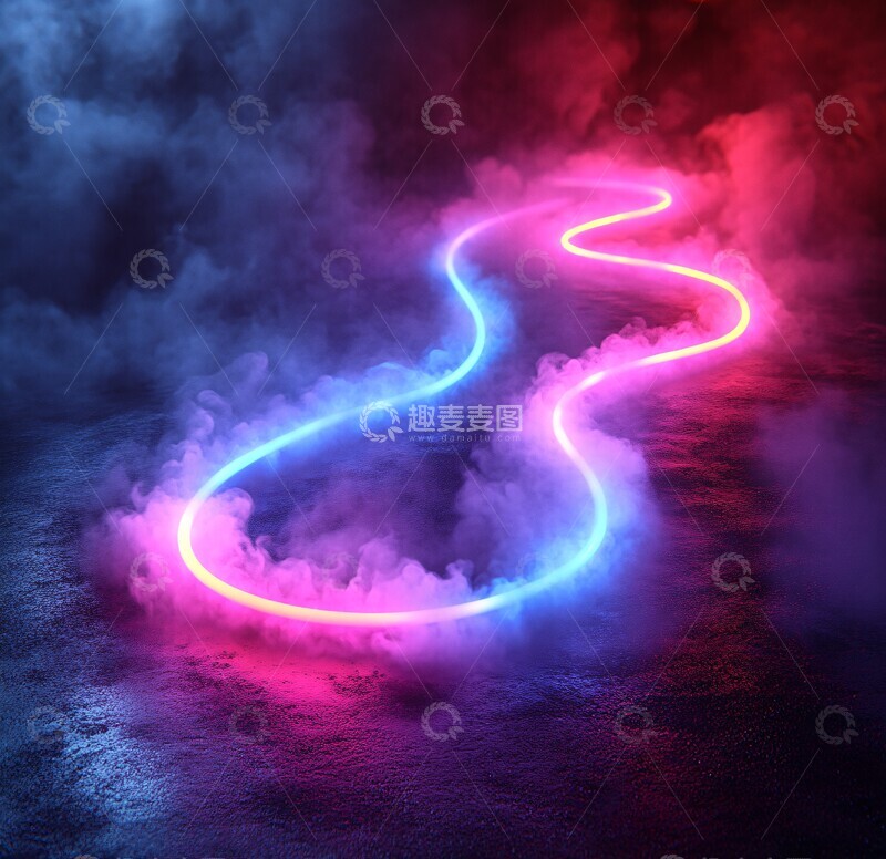 高清大图下载【趣麦麦图】霓虹光线条霓虹线条绿色