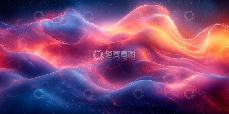 高清大图下载【趣麦麦图】光带流转流转虹彩渐变1