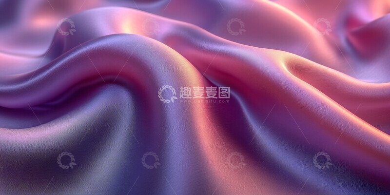 高清大图下载【趣麦麦图】紫渐变真丝缎面料2