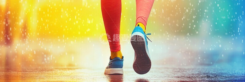 高清大图下载【趣麦麦图】彩色抽象紧身裤1