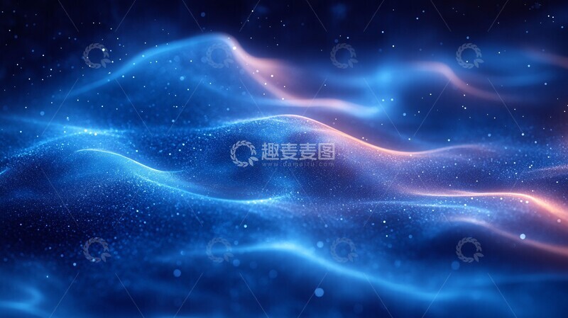 高清大图下载【趣麦麦图】蓝色霓虹光芒3