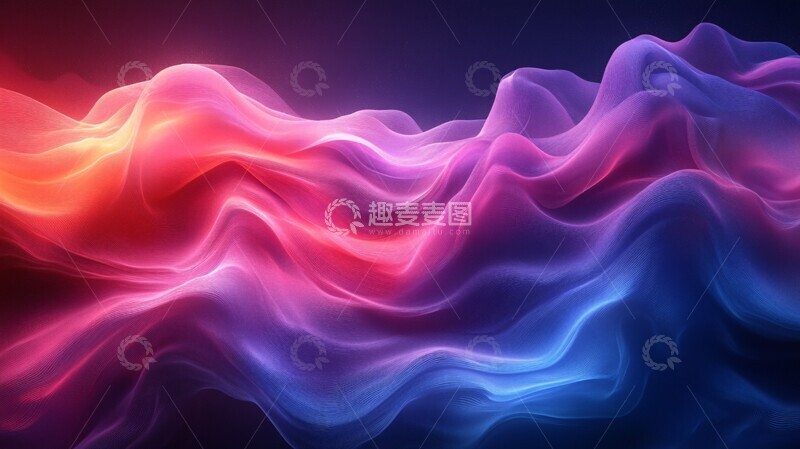 高清大图下载【趣麦麦图】深紫霓虹蓝背景