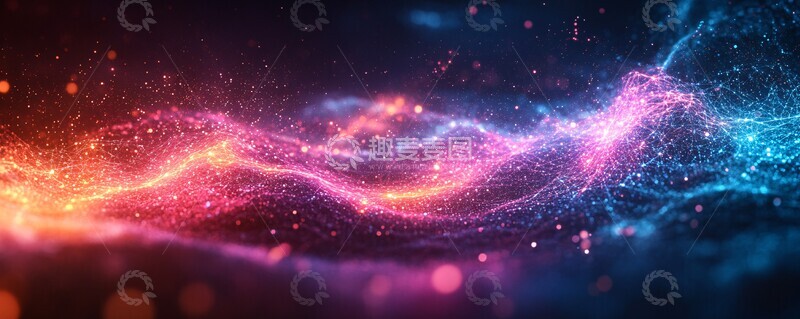 高清大图下载【趣麦麦图】深蓝紫渐变数据网络