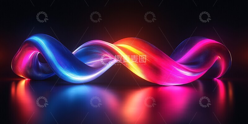 高清大图下载【趣麦麦图】霓虹带交错环3