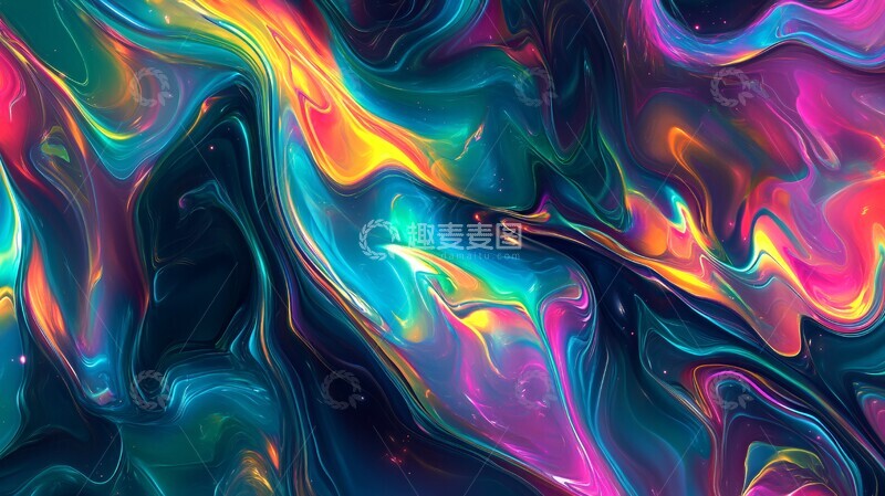 高清大图下载【趣麦麦图】光影流动流动颜色形状2