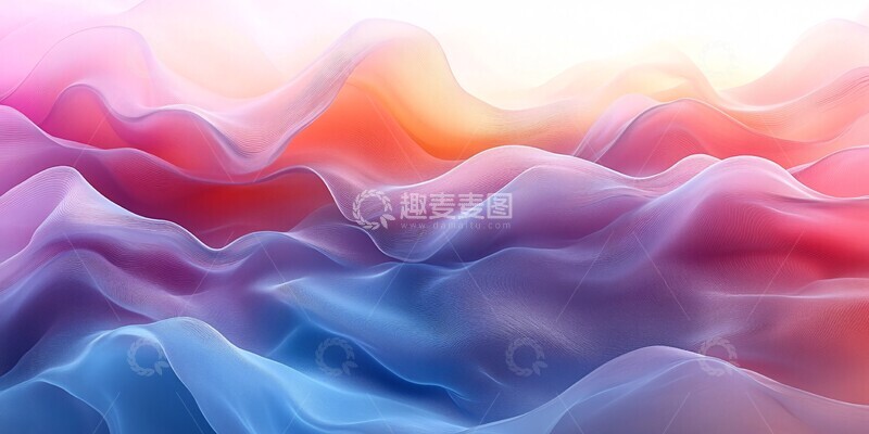 高清大图下载【趣麦麦图】彩色波浪背景图2