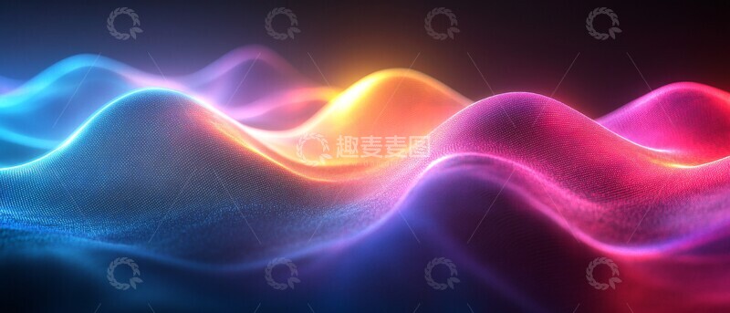 高清大图下载【趣麦麦图】霓虹线条霓虹线条蓝色3