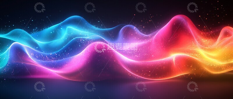 高清大图下载【趣麦麦图】霓虹线条霓虹线条蓝色1