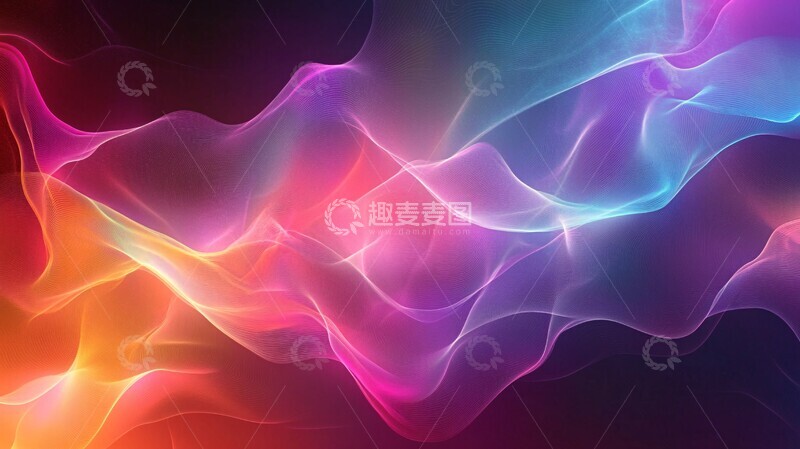 高清大图下载【趣麦麦图】光影流动流动颜色形状3