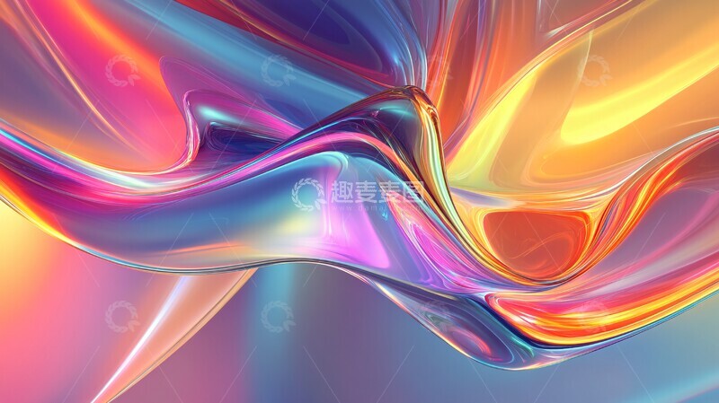 高清大图下载【趣麦麦图】光影流动流动颜色形状