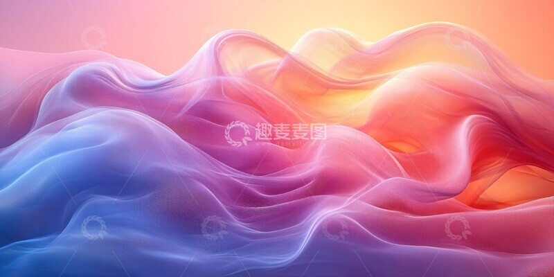 高清大图下载【趣麦麦图】彩色波浪背景图1