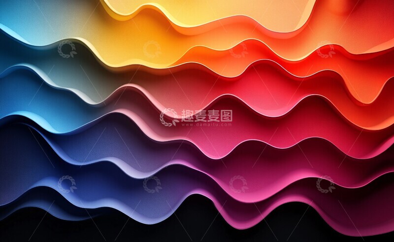 高清大图下载【趣麦麦图】渐变波纹背景图3