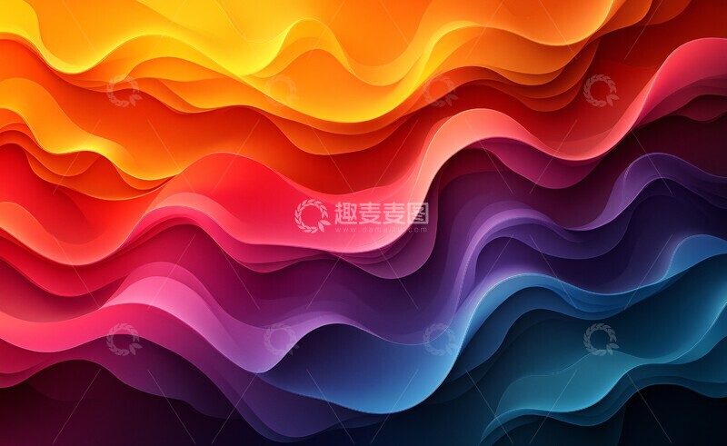 高清大图下载【趣麦麦图】渐变波纹背景图2