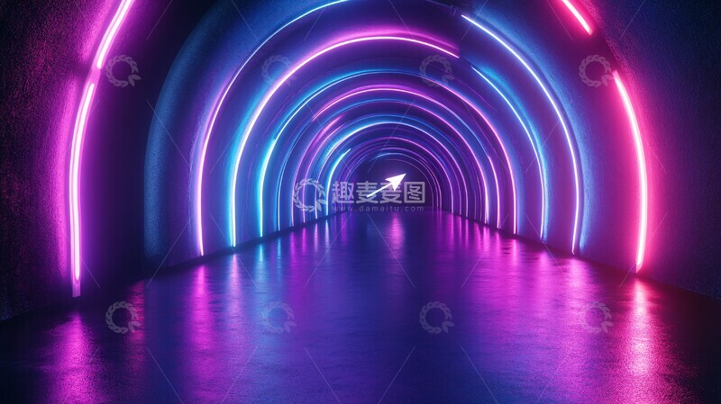 高清大图下载【趣麦麦图】虚拟现实隧道1