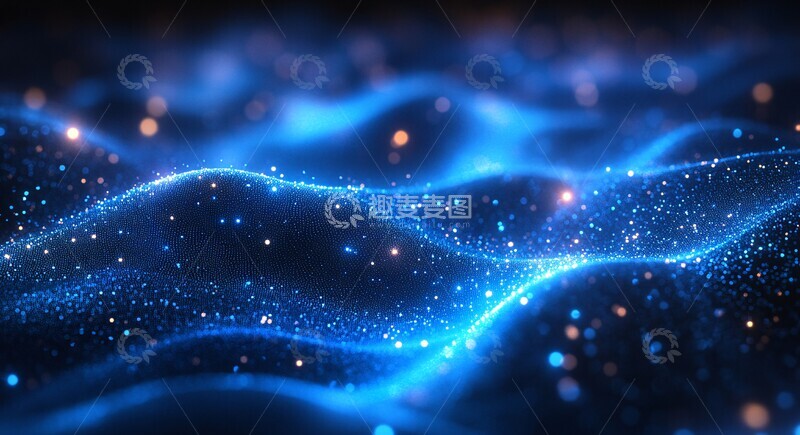 高清大图下载【趣麦麦图】蓝背景曲线形状2