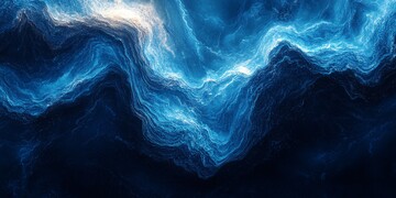 蓝光波浪线背景3